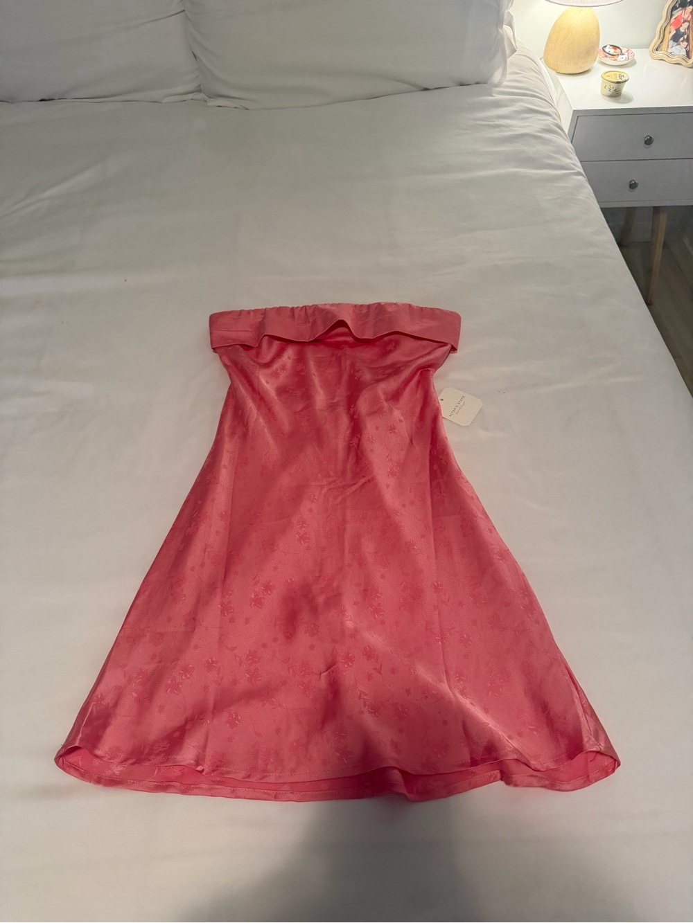 Altar'd State Strapless Pink Mini Dress